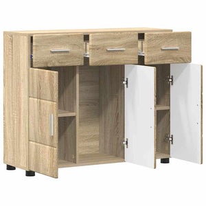 Πλαϊνό γραφείο με ράφι FLORIN Δρύς Sonoma 88,5 x 30,5 x 73 εκ - Pakobazaar