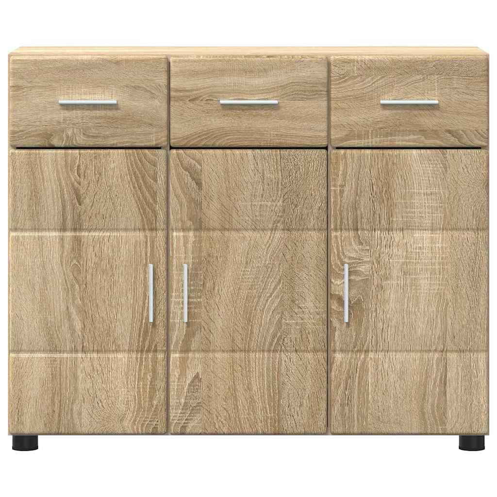 Πλαϊνό γραφείο με ράφι FLORIN Δρύς Sonoma 88,5 x 30,5 x 73 εκ - Pakobazaar