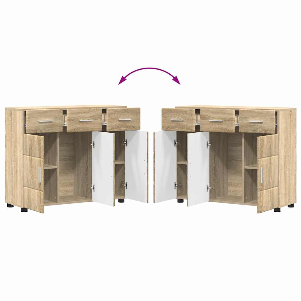 Πλαϊνό γραφείο με ράφι FLORIN Δρύς Sonoma 88,5 x 30,5 x 73 εκ - Pakobazaar