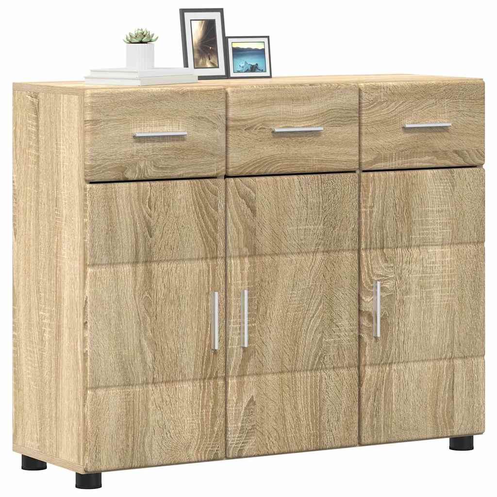 Πλαϊνό γραφείο με ράφι FLORIN Δρύς Sonoma 88,5 x 30,5 x 73 εκ - Pakobazaar