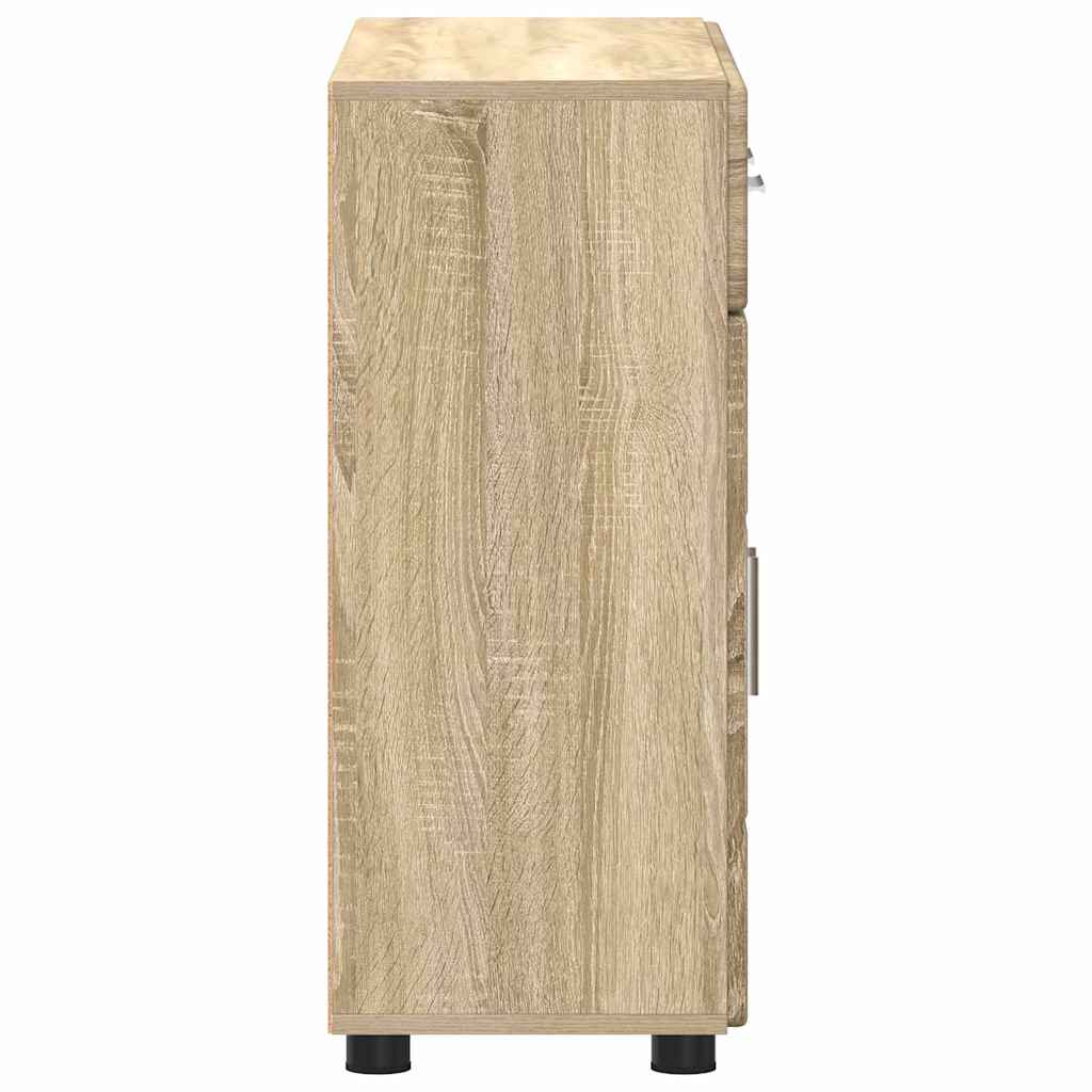 Πλαϊνό γραφείο με ράφι FLORIN Δρύς Sonoma 88,5 x 30,5 x 73 εκ - Pakobazaar