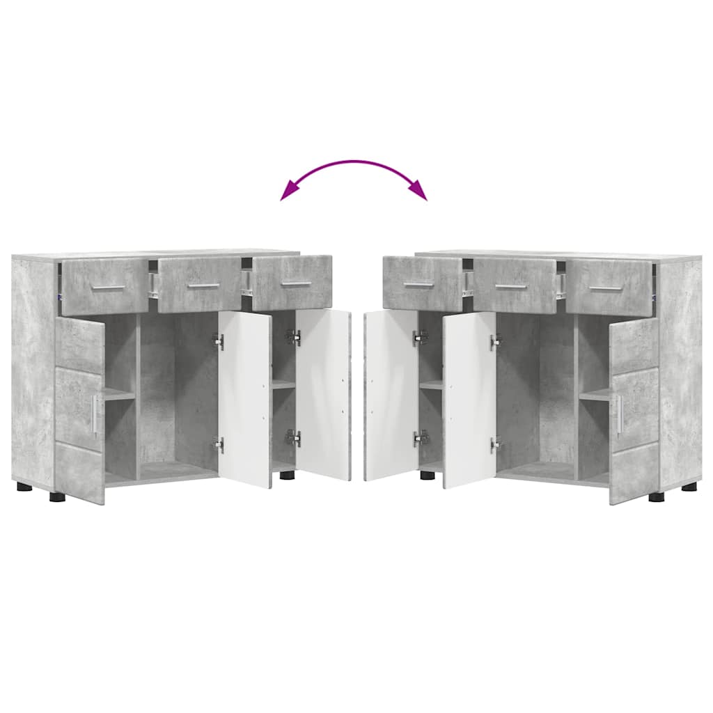 Πλαϊνό γραφείο FLORIN Σκυρόδεμα Γκρι 88,5 x 30,5 x 73 εκ - Pakobazaar