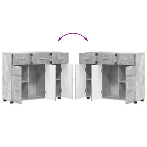 Πλαϊνό γραφείο FLORIN Σκυρόδεμα Γκρι 88,5 x 30,5 x 73 εκ - Pakobazaar