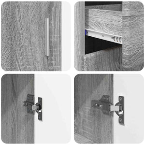 Πλαϊνό γραφείο με ράφι FLORIN Γκρίζο Σονομα 88,5 x 30,5 x 73 εκ - Pakobazaar