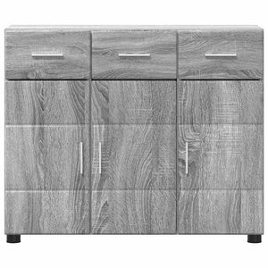 Πλαϊνό γραφείο με ράφι FLORIN Γκρίζο Σονομα 88,5 x 30,5 x 73 εκ - Pakobazaar