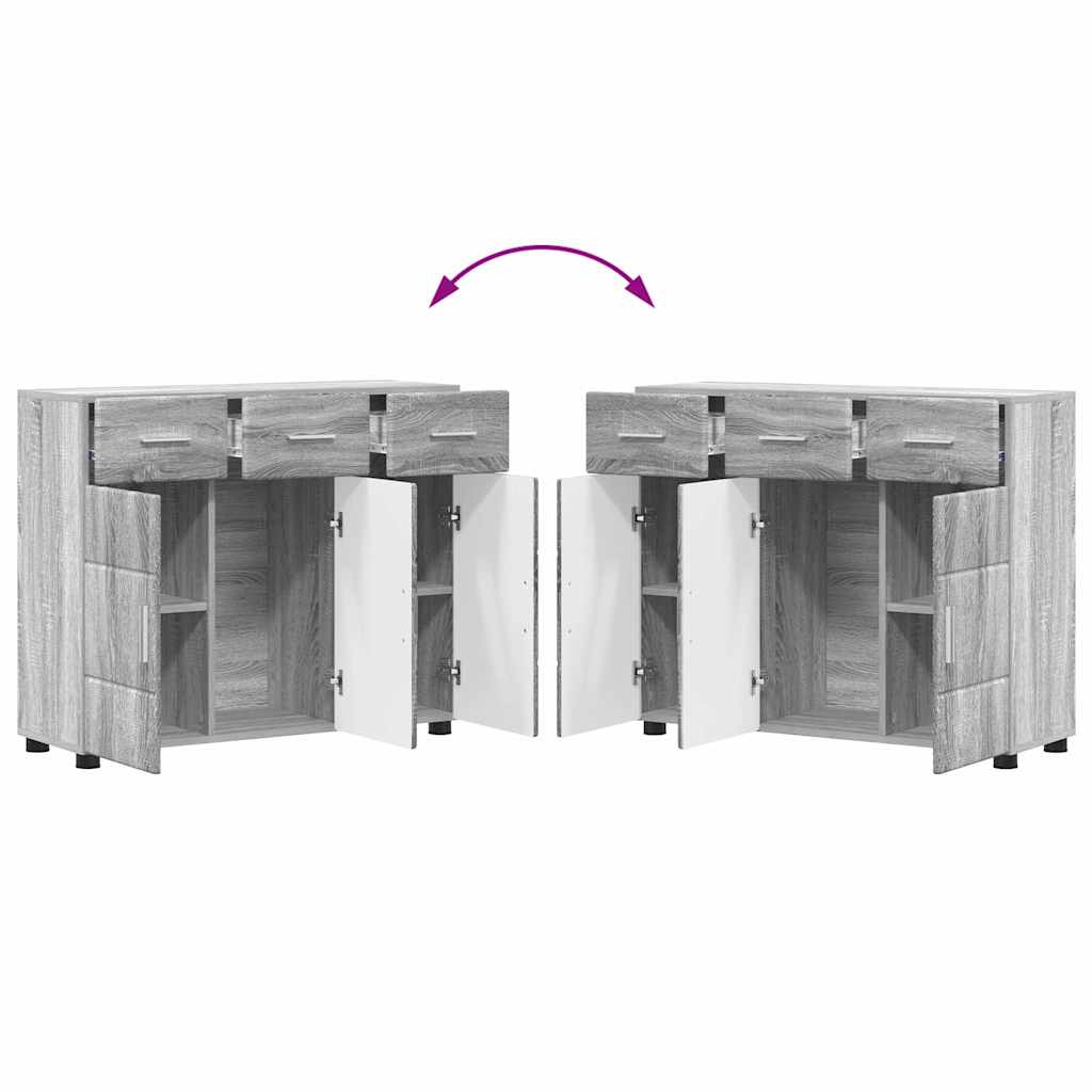 Πλαϊνό γραφείο με ράφι FLORIN Γκρίζο Σονομα 88,5 x 30,5 x 73 εκ - Pakobazaar