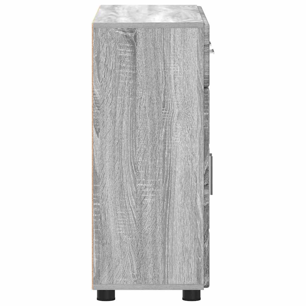 Πλαϊνό γραφείο με ράφι FLORIN Γκρίζο Σονομα 88,5 x 30,5 x 73 εκ - Pakobazaar