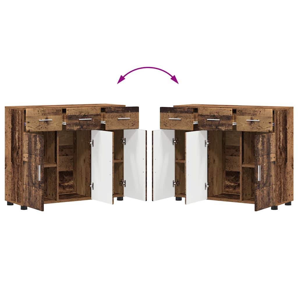 Πλαϊνό γραφείο με ράφι FLORIN Παλιό ξύλο 88,5 x 30,5 x 73 εκ - Pakobazaar