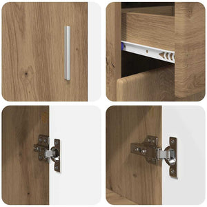 Πλαϊνό γραφείο με ράφι FLORIN Artisan Oak 88,5 x 30,5 x 73 εκ - Pakobazaar