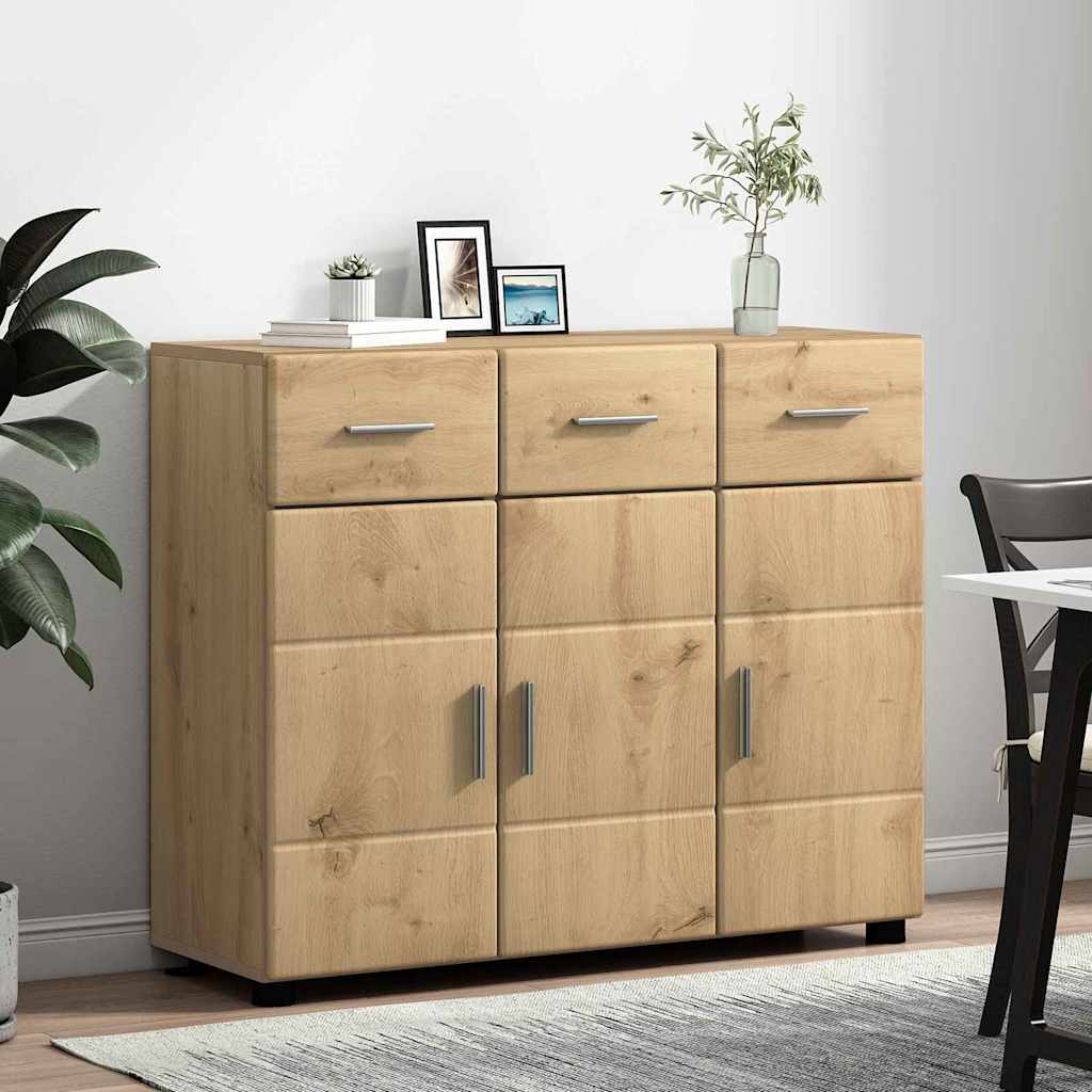 Πλαϊνό γραφείο με ράφι FLORIN Artisan Oak 88,5 x 30,5 x 73 εκ - Pakobazaar