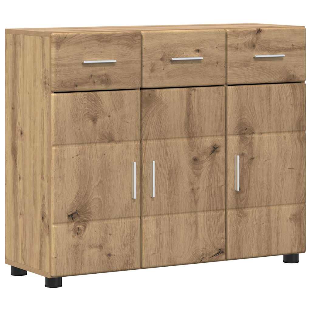 Πλαϊνό γραφείο με ράφι FLORIN Artisan Oak 88,5 x 30,5 x 73 εκ - Pakobazaar
