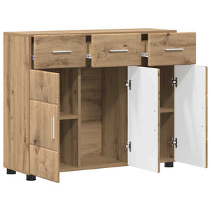 Πλαϊνό γραφείο με ράφι FLORIN Artisan Oak 88,5 x 30,5 x 73 εκ - Pakobazaar