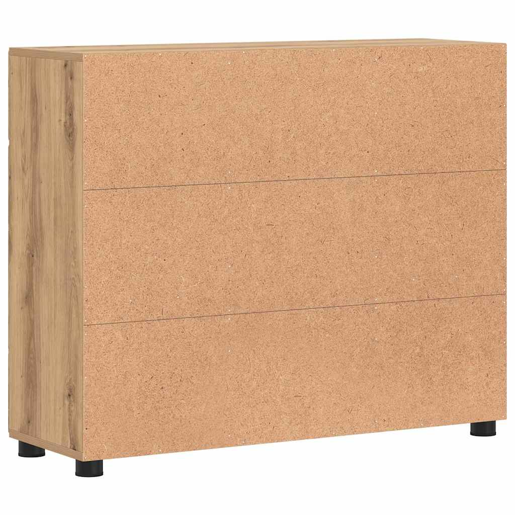 Πλαϊνό γραφείο με ράφι FLORIN Artisan Oak 88,5 x 30,5 x 73 εκ - Pakobazaar