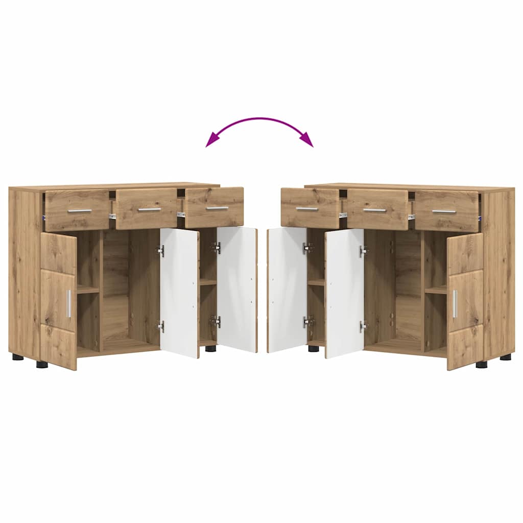 Πλαϊνό γραφείο με ράφι FLORIN Artisan Oak 88,5 x 30,5 x 73 εκ - Pakobazaar