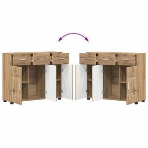 Πλαϊνό γραφείο με ράφι FLORIN Artisan Oak 88,5 x 30,5 x 73 εκ - Pakobazaar