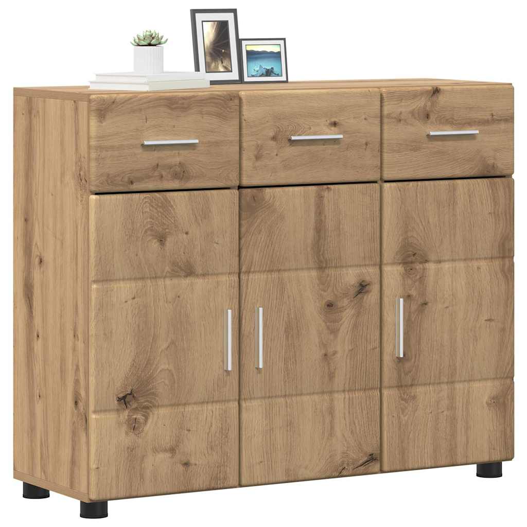 Πλαϊνό γραφείο με ράφι FLORIN Artisan Oak 88,5 x 30,5 x 73 εκ - Pakobazaar