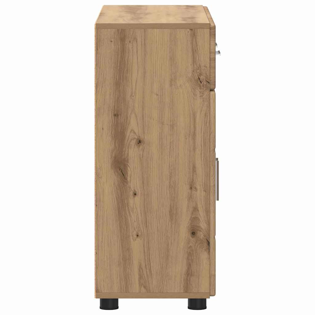 Πλαϊνό γραφείο με ράφι FLORIN Artisan Oak 88,5 x 30,5 x 73 εκ - Pakobazaar