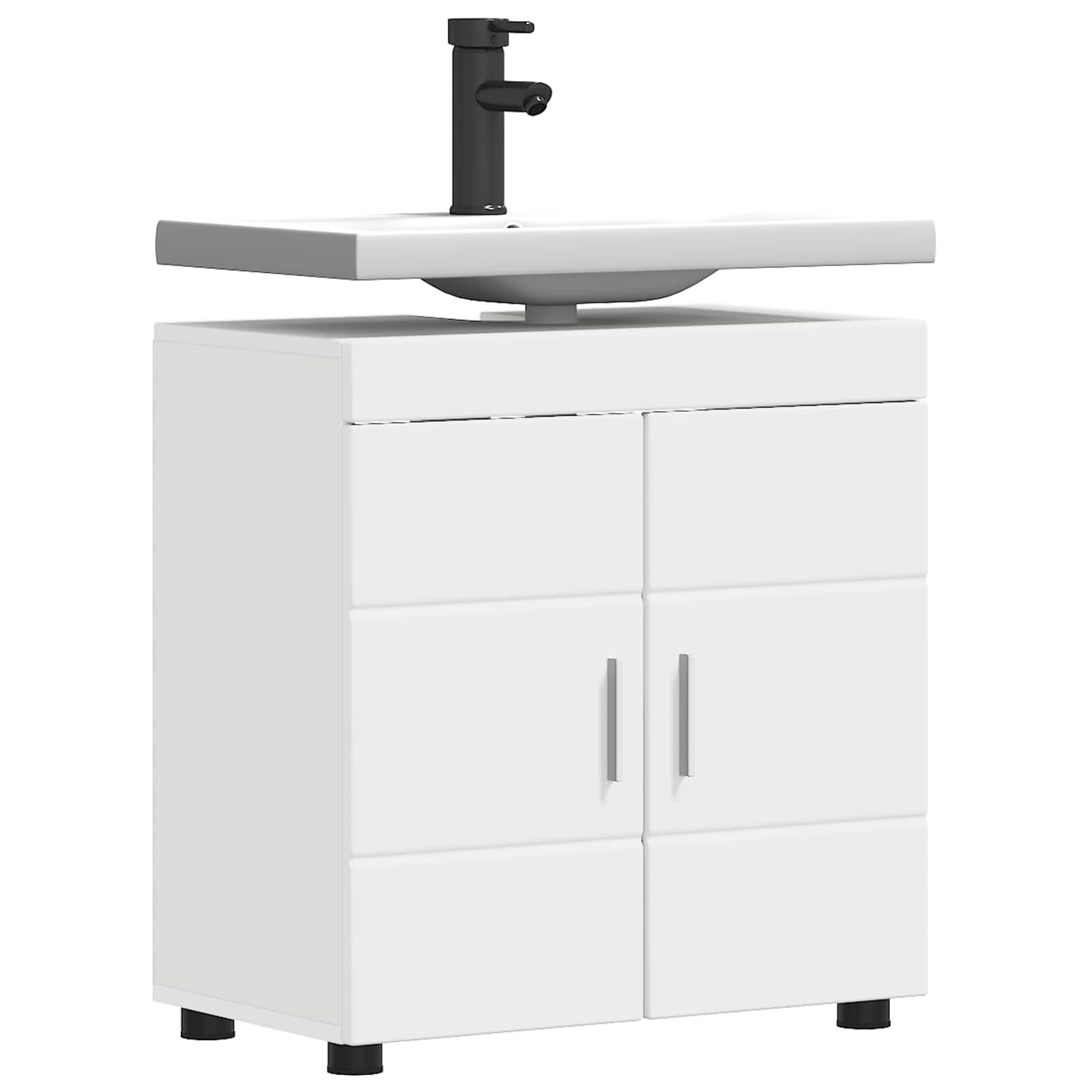Σετ Ντουλαπιών Μπάνιου TULUM Λευκό 60 x 34 x 63 εκ - Pakobazaar