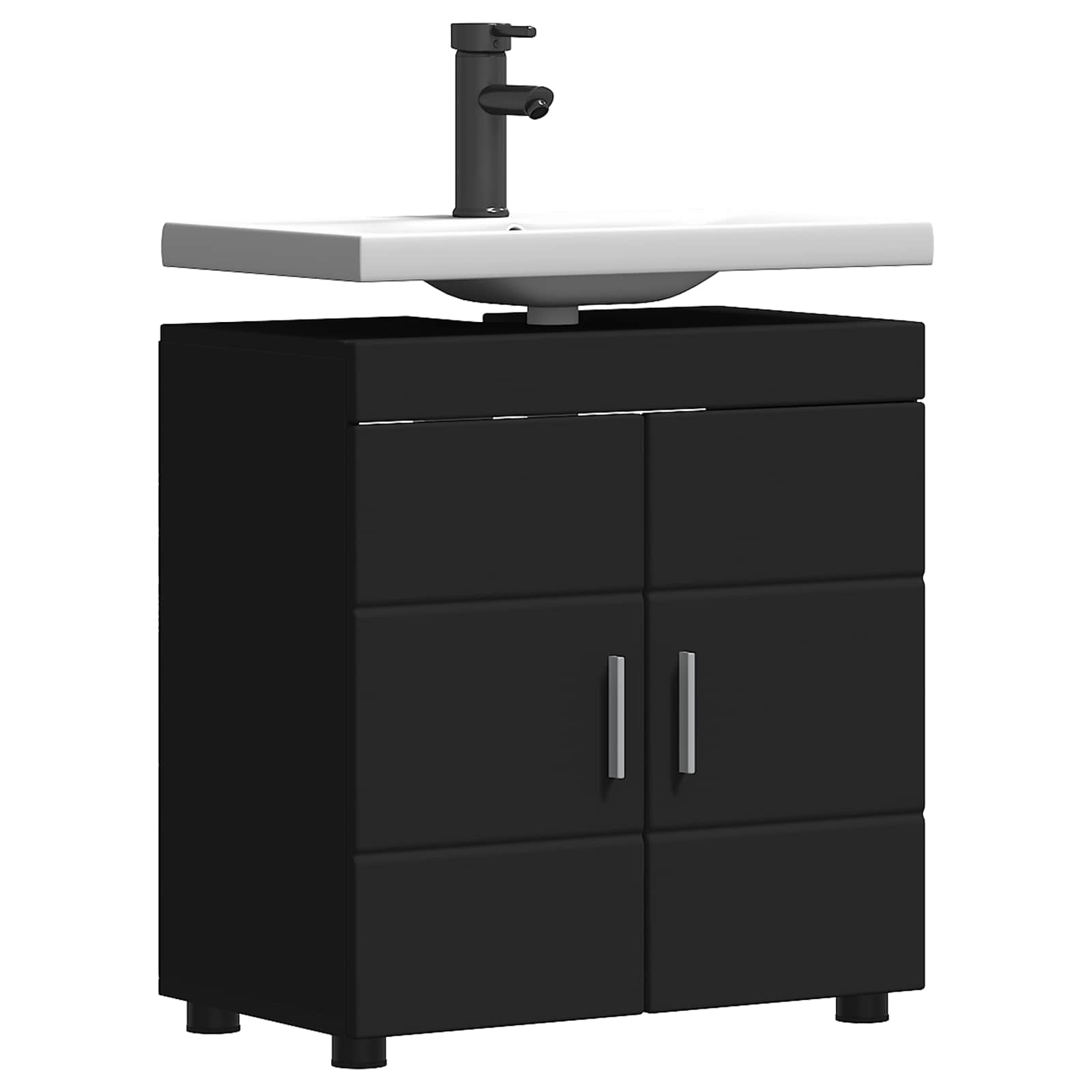 Σετ Ντουλαπιών Μπάνιου TULUM Μαύρο 60 x 34 x 63 εκ - Pakobazaar
