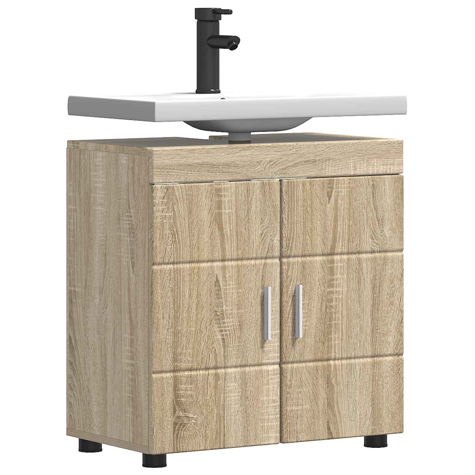 Σετ Ντουλαπιών Μπάνιου TULUM Δρύς Sonoma 60 x 34 x 63 εκ - Pakobazaar