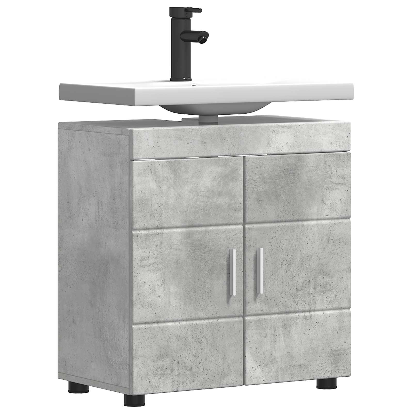 Σετ Ντουλαπιών Μπάνιου TULUM Σκυρόδεμα Γκρι 60 x 34 x 63 εκ - Pakobazaar