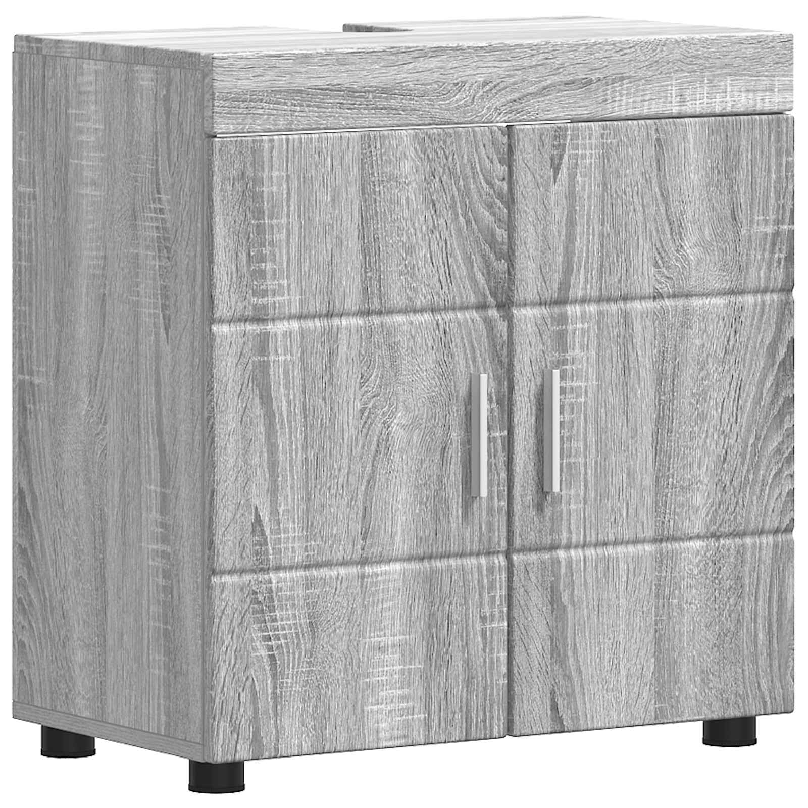 Σετ Ντουλαπιών Μπάνιου TULUM Γκρίζο Σονομα 60 x 34 x 63 εκ - Pakobazaar
