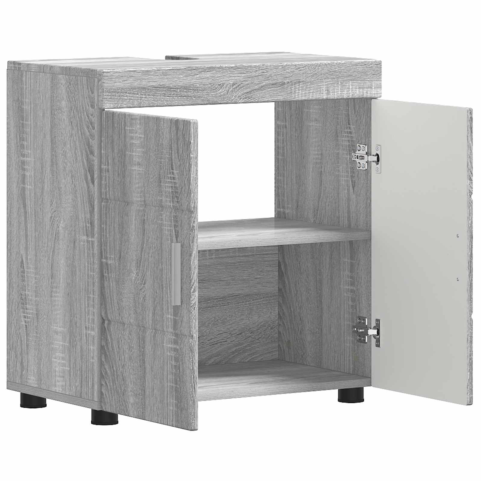 Σετ Ντουλαπιών Μπάνιου TULUM Γκρίζο Σονομα 60 x 34 x 63 εκ - Pakobazaar