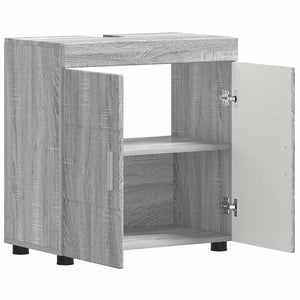 Σετ Ντουλαπιών Μπάνιου TULUM Γκρίζο Σονομα 60 x 34 x 63 εκ - Pakobazaar