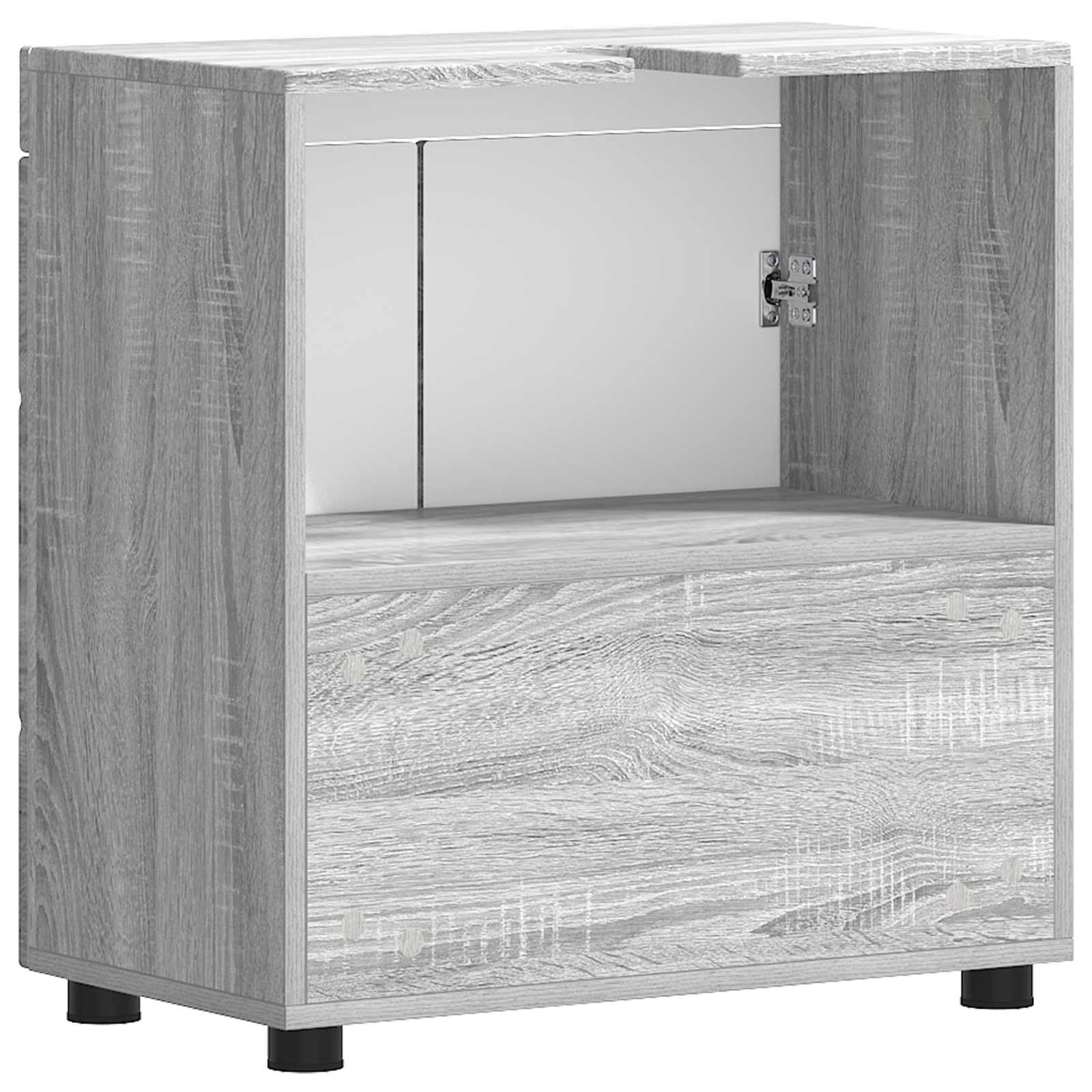 Σετ Ντουλαπιών Μπάνιου TULUM Γκρίζο Σονομα 60 x 34 x 63 εκ - Pakobazaar