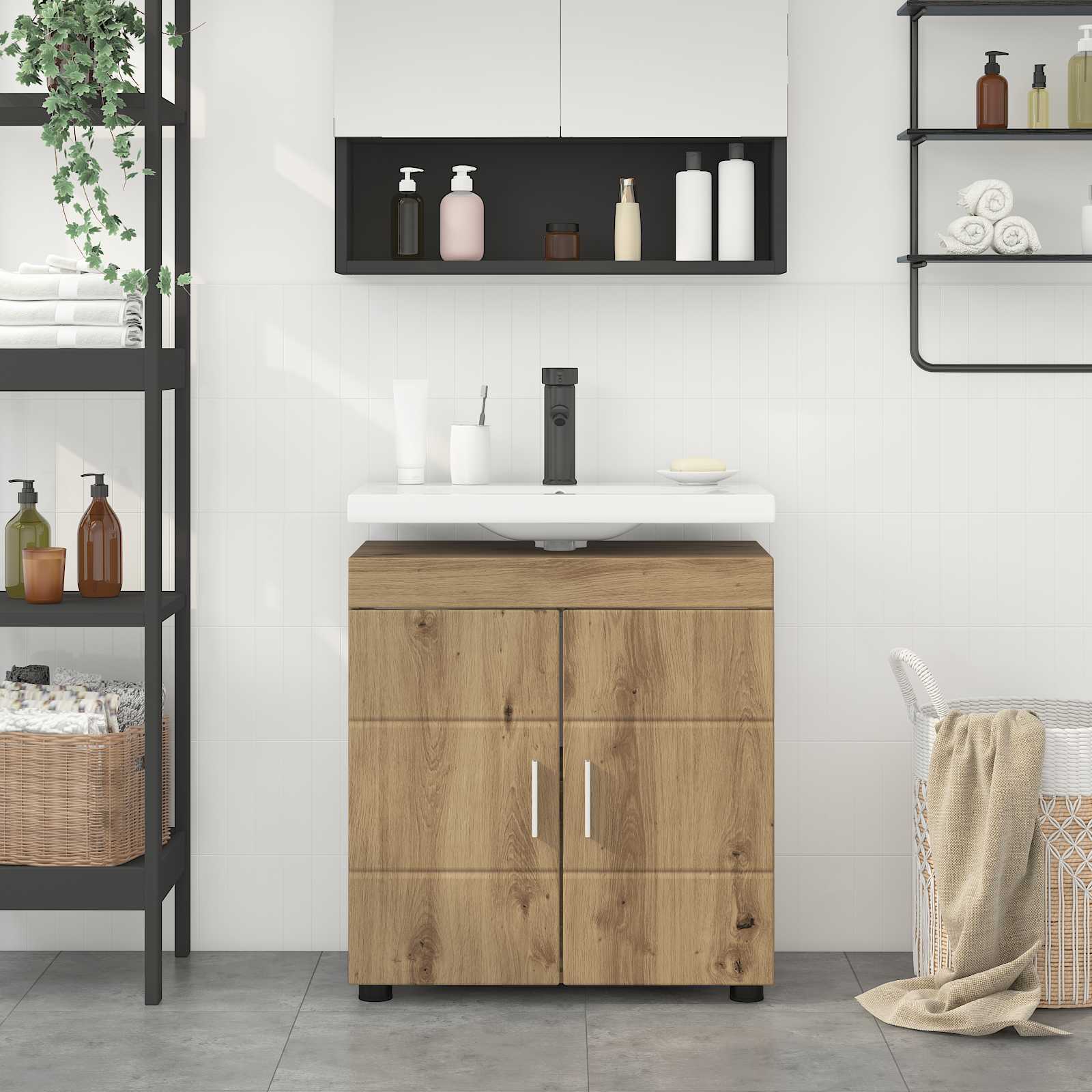Σετ Ντουλαπιών Μπάνιου TULUM Artisan Oak 60 x 34 x 63 εκ - Pakobazaar