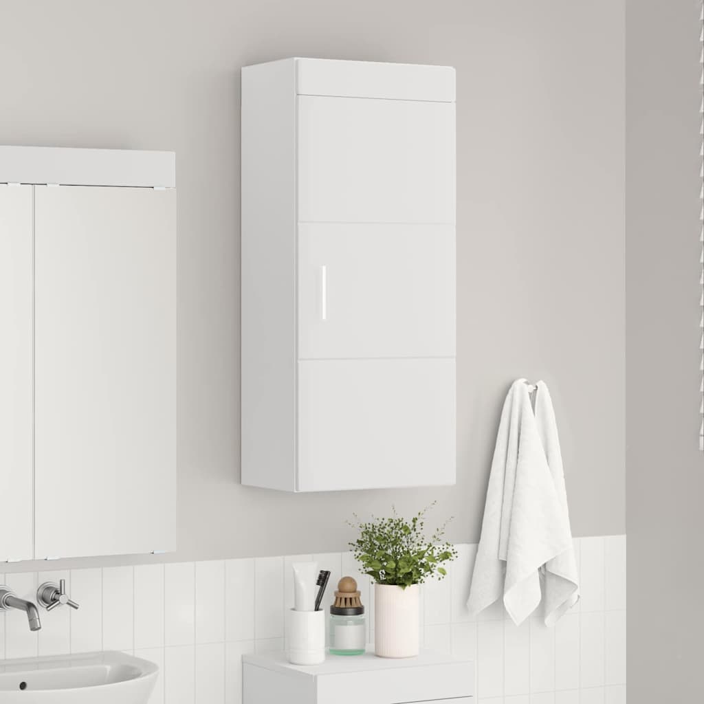 Ντουλάπα τοίχου μπάνιου με ράφι TULUM Λευκό 37 x 24,5 x 86 εκ - Pakobazaar