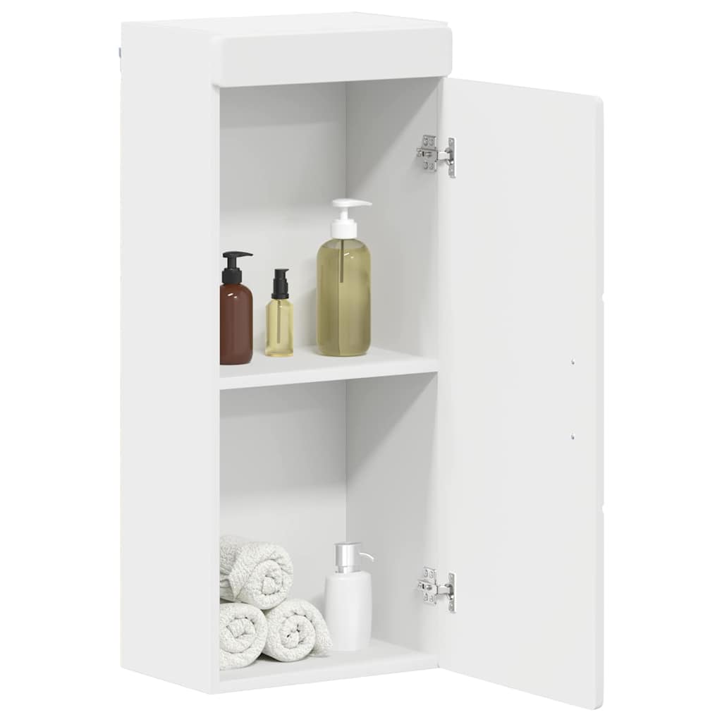 Ντουλάπα τοίχου μπάνιου με ράφι TULUM Λευκό 37 x 24,5 x 86 εκ - Pakobazaar
