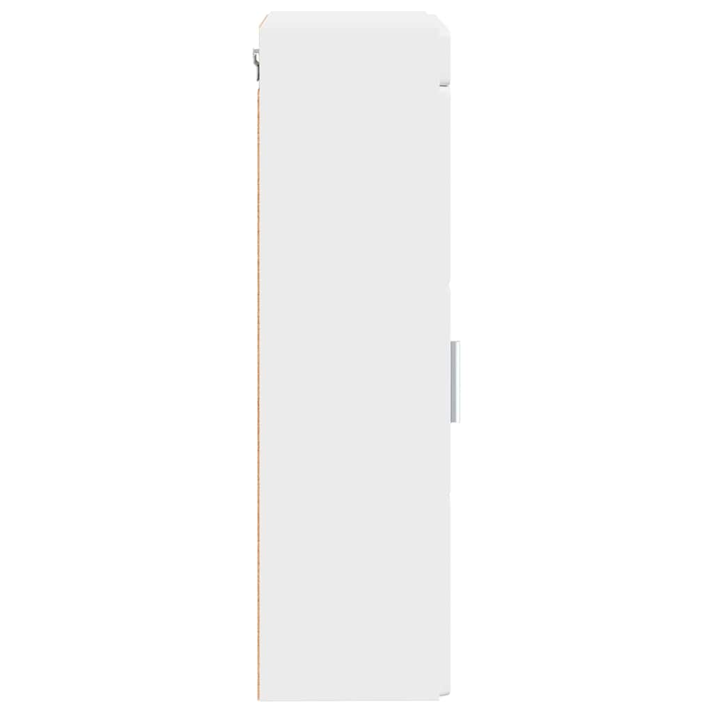 Ντουλάπα τοίχου μπάνιου με ράφι TULUM Λευκό 37 x 24,5 x 86 εκ - Pakobazaar