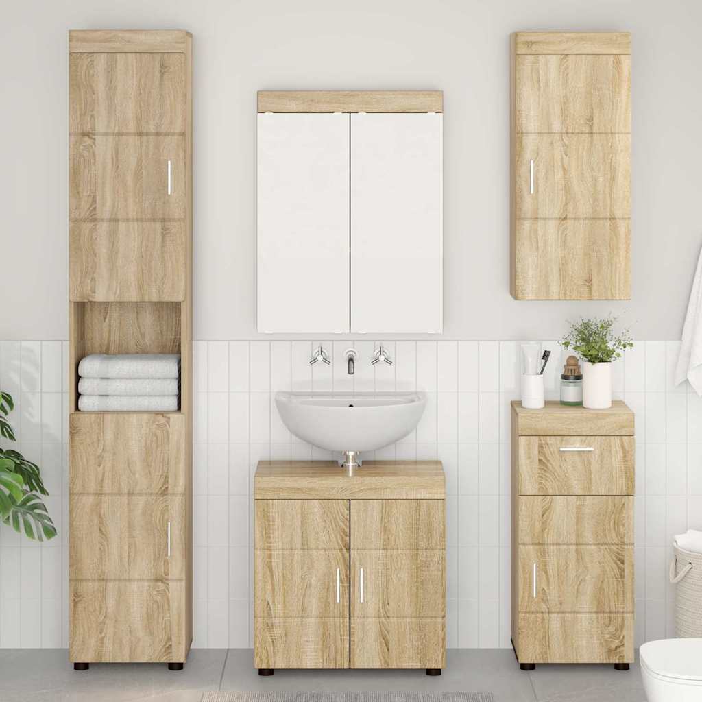 Ντουλάπα τοίχου μπάνιου TULUM Δρύς Sonoma 37 x 24,5 x 86 εκ