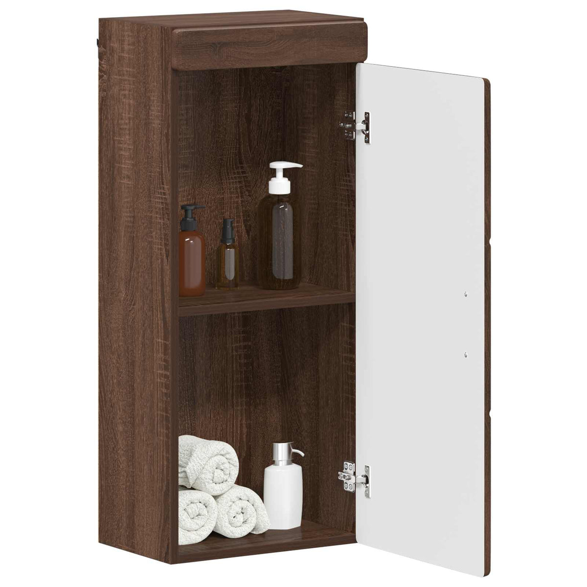 Ντουλάπα τοίχου μπάνιου TULUM Καφέ δρυς 37 x 24,5 x 86 εκ