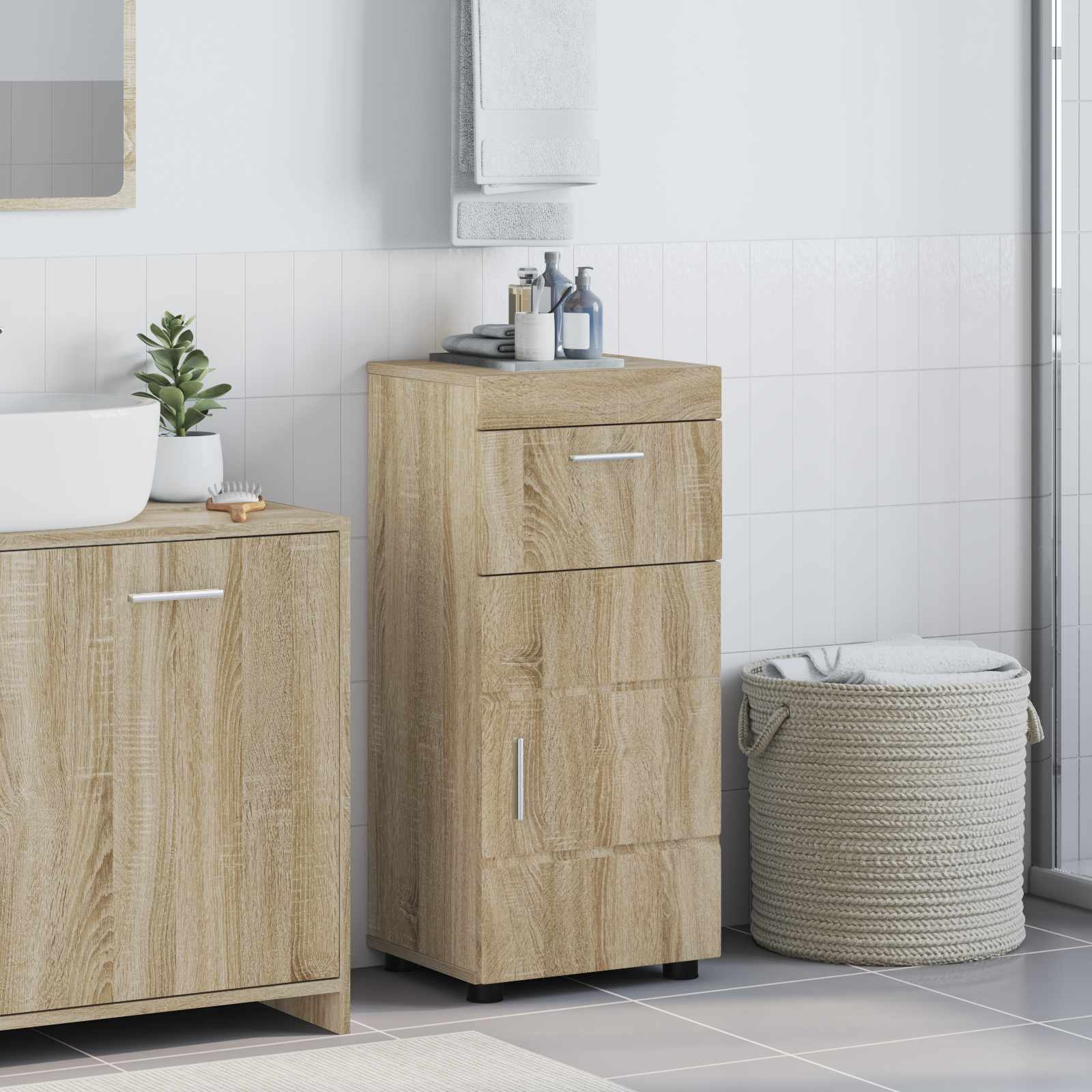 Σετ Ντουλαπιών Μπάνιου TULUM Δρύς Sonoma 37 x 31,5 x 82 εκ - Pakobazaar
