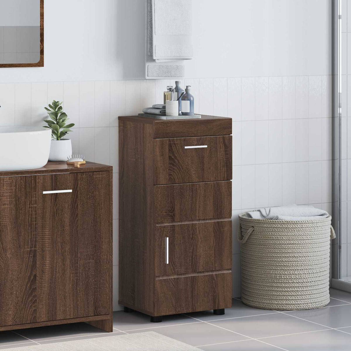 Σετ Ντουλαπιών Μπάνιου TULUM Καφέ δρυς 37 x 31,5 x 82 εκ