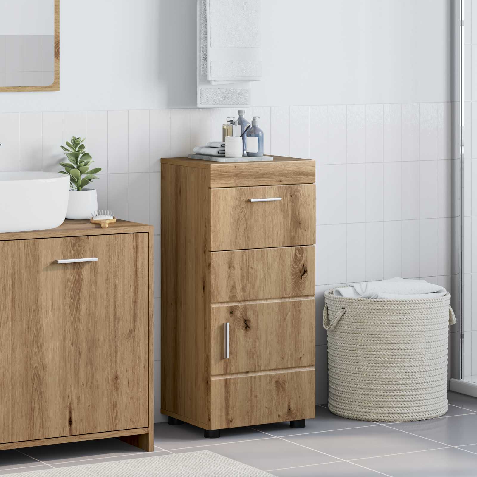Σετ Ντουλαπιών Μπάνιου TULUM Artisan Oak 37 x 31,5 x 82 εκ - Pakobazaar