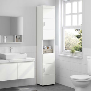 Σετ Ντουλαπιών Μπάνιου TULUM Λευκό 37 x 31,5 x 203 εκ - Pakobazaar