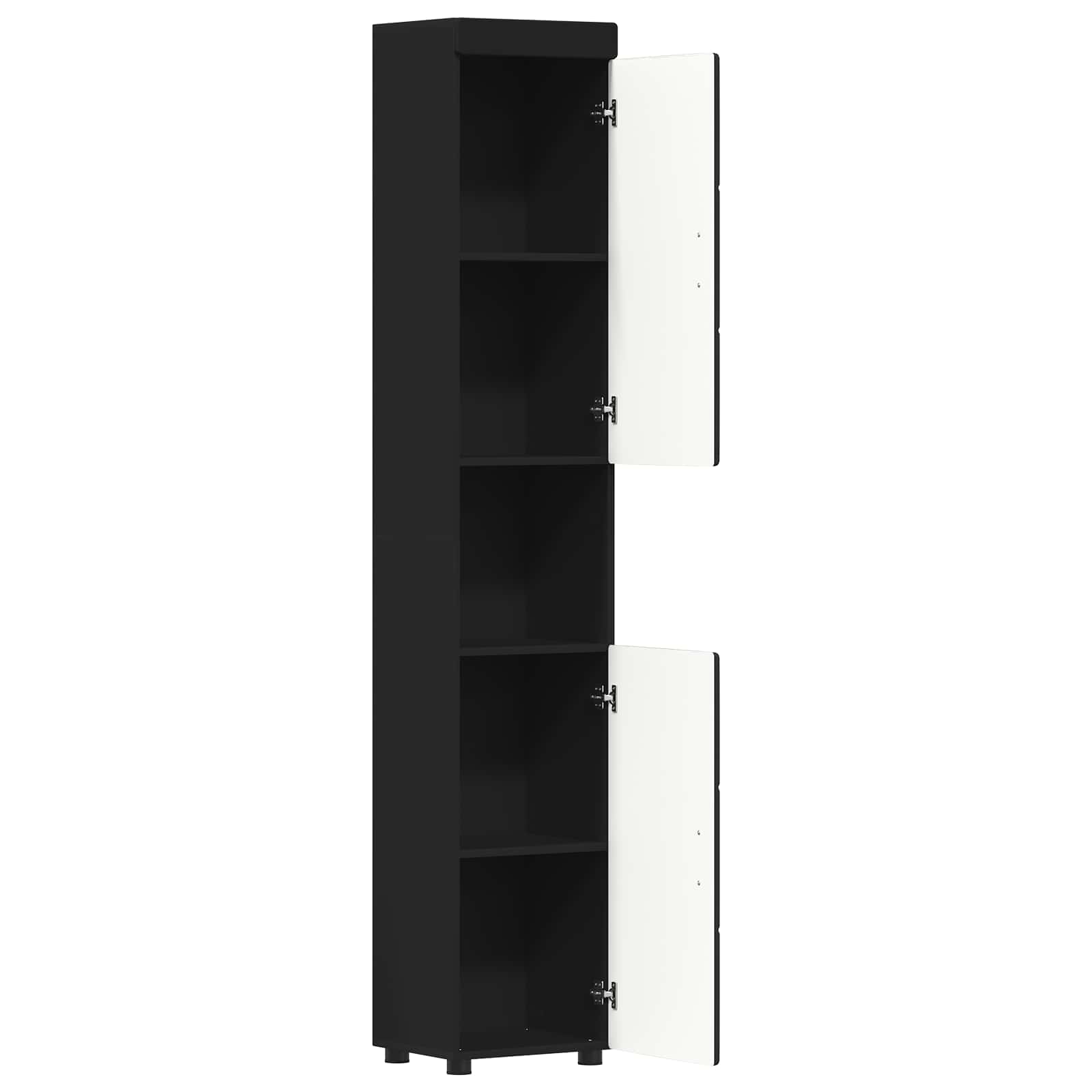 Σετ Ντουλαπιών Μπάνιου TULUM Μαύρο 37 x 31,5 x 203 εκ - Pakobazaar