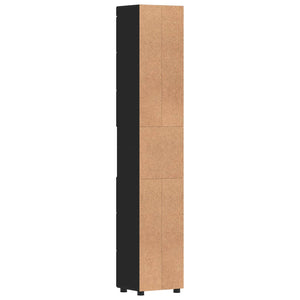 Σετ Ντουλαπιών Μπάνιου TULUM Μαύρο 37 x 31,5 x 203 εκ - Pakobazaar