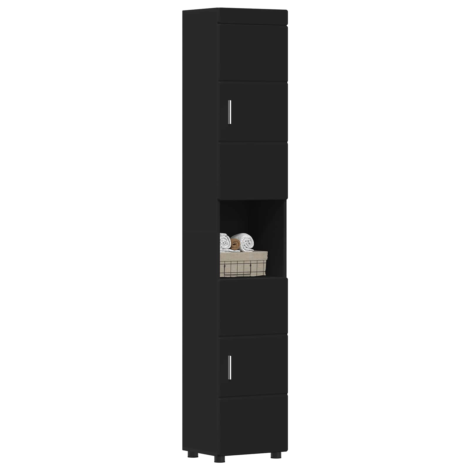 Σετ Ντουλαπιών Μπάνιου TULUM Μαύρο 37 x 31,5 x 203 εκ - Pakobazaar