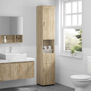 Σετ Ντουλαπιών Μπάνιου TULUM Δρύς Sonoma 37 x 31,5 x 203 εκ - Pakobazaar