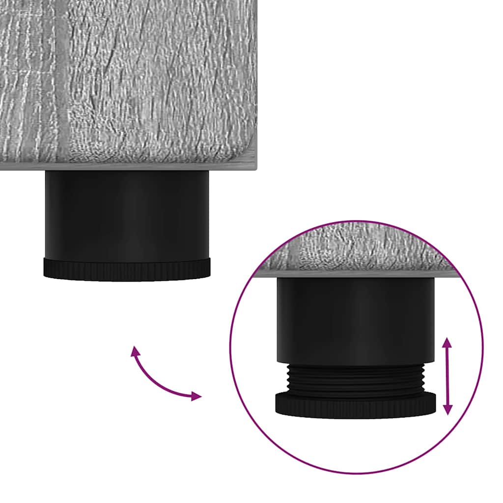 Σετ Ντουλαπιών Μπάνιου TULUM Γκρίζο Σονομα 37 x 31,5 x 203 εκ - Pakobazaar