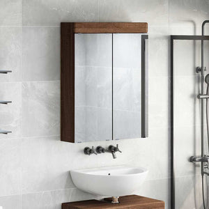 Καθρέφτης Ντουλάπα Μπάνιου TULUM Καφέ δρυς 60 x 16,5 x 78 εκ - Pakobazaar