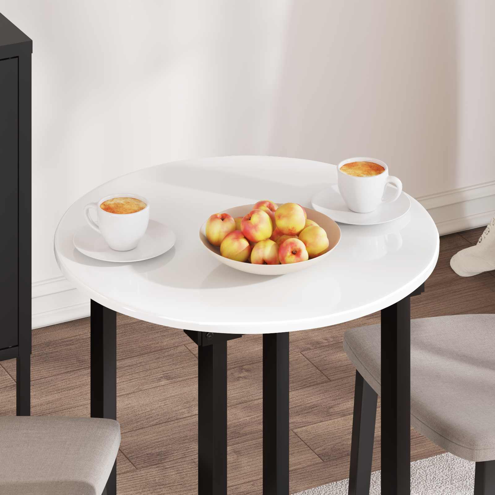 Καπάκι τραπεζιού Γυαλιστερό λευκό Ø 60 x 1,5 cm - Pakobazaar