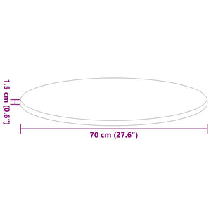 Καπάκι τραπεζιού Ø 70 x 1,5 cm Γύρος Επεξεργασμένο Ξύλο