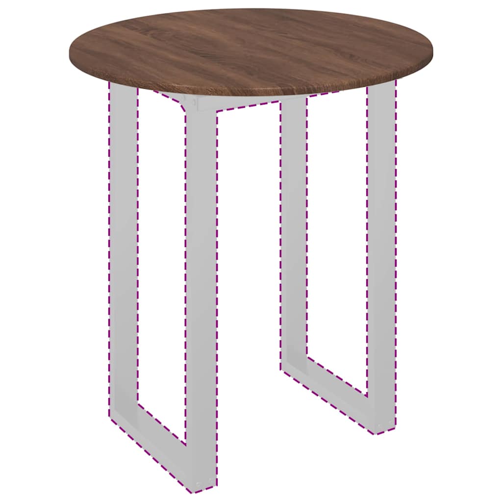 Καπάκι τραπεζιού Καφέ δρυς 70 x 70 x 1,5 cm Επεξεργασμένο ξύλο