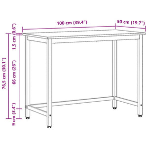 τραπέζι Γκρίζο Σονομα 80 x 50 x 76,5 εκ - Pakobazaar