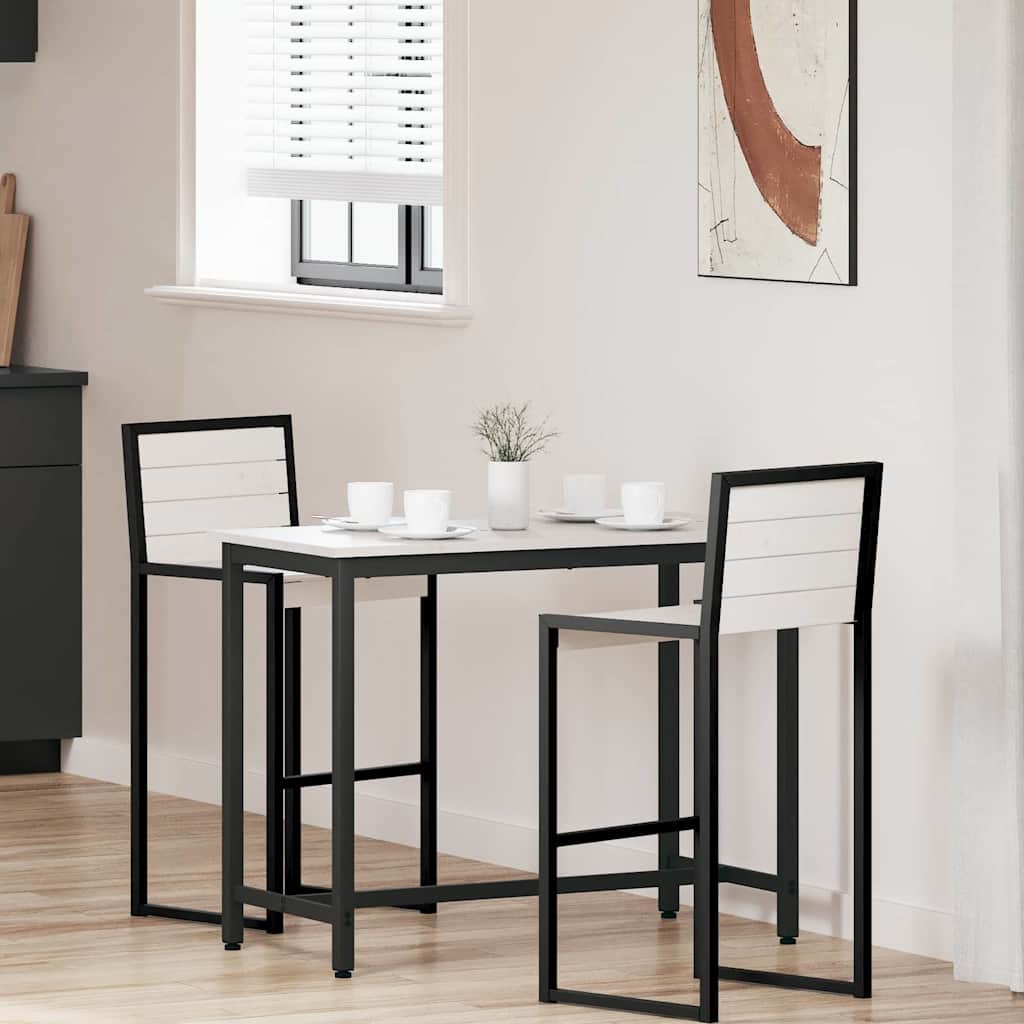 τραπέζι Λευκό 100 x 50 x 77 εκ Μηχανισμένο ξύλο και ατσάλι